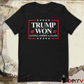 Donald Trump Won 2024 Saving America Again 45 47 President America 47th t-shirt