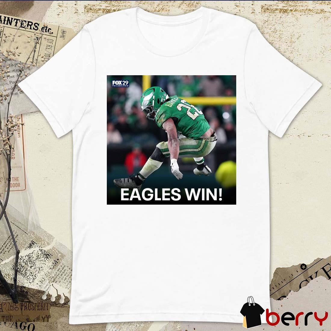 Eagles Win 28-23 Philadelphia Eagles over the Jacksonville Jaguars Poster t-shirt