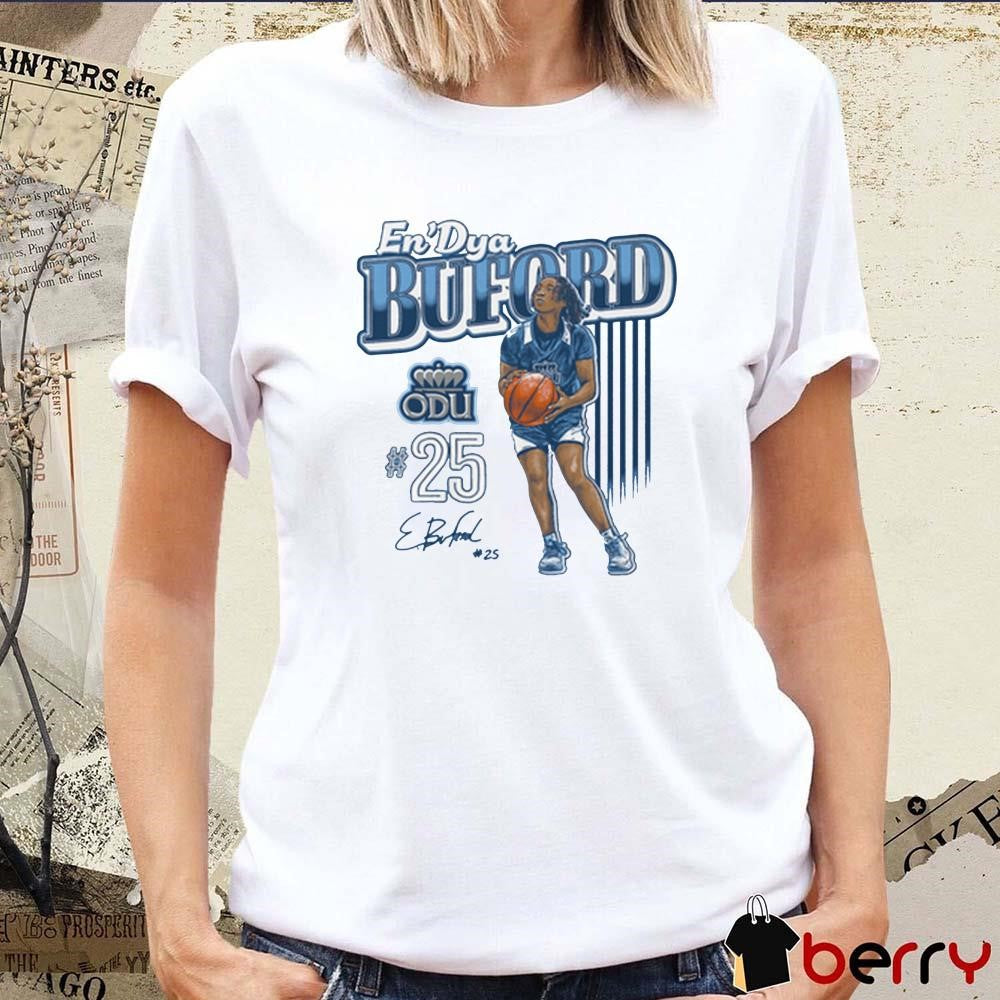 En’Dya Buford 25 Old Dominion Monarchs Carolina Classics Graphic Signature t-shirt