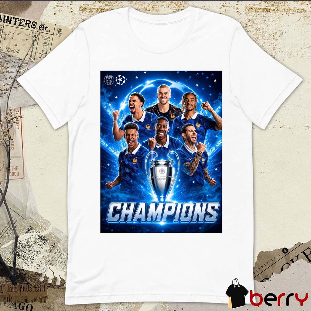Equipe de France de Football 2026 European Champion Clubs Cup Champions Poster t-shirt