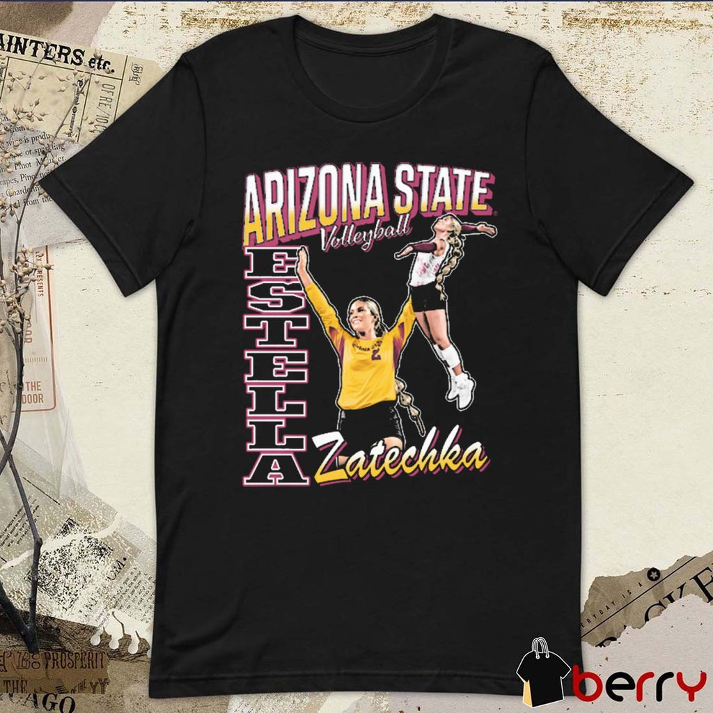 Estella Zatechka Spike Arizona State Sun Devils Volleyball 2025 NCAA Graphic t-shirt