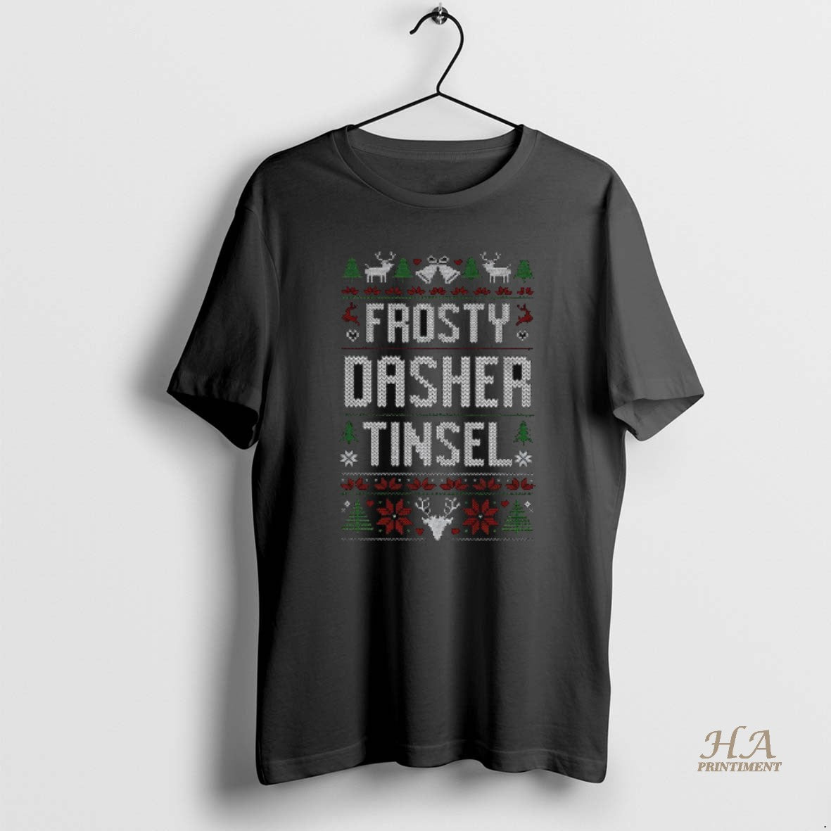 Official Fdt Subtle Anti Trump Ugly Christmas Frosty Dasher Tinsel