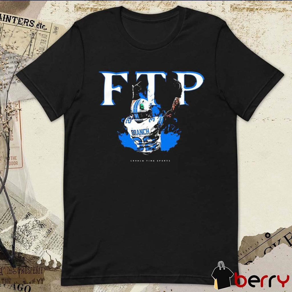 FTP Brian Branch Detroit Lions NFL Crunch Time Sports t-shirt