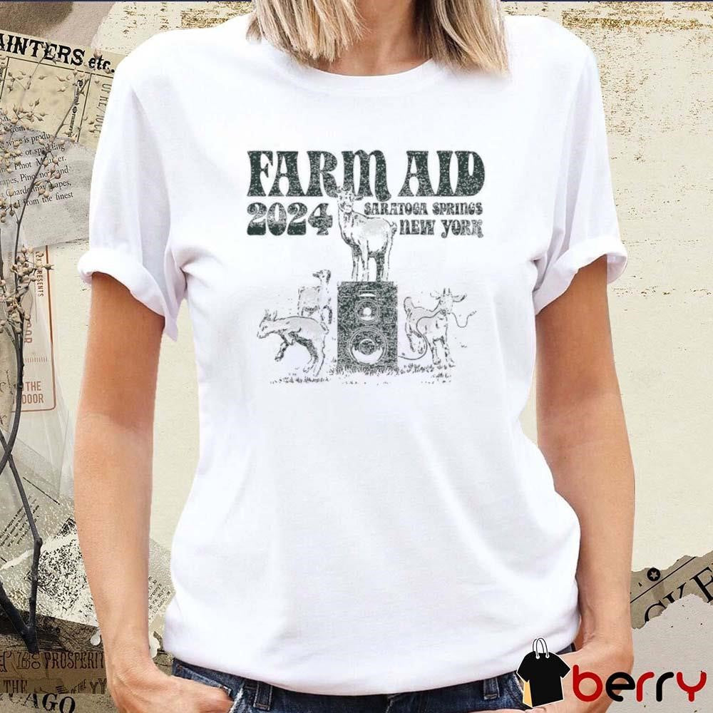 Farm Aid 2024 Goats Saratoga Springs NY t-shirt