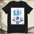 First player In NFL history to rush average Jahmyr Gibbs 5.0+ yards per carry in seven-straight games signature Poster t-shirt