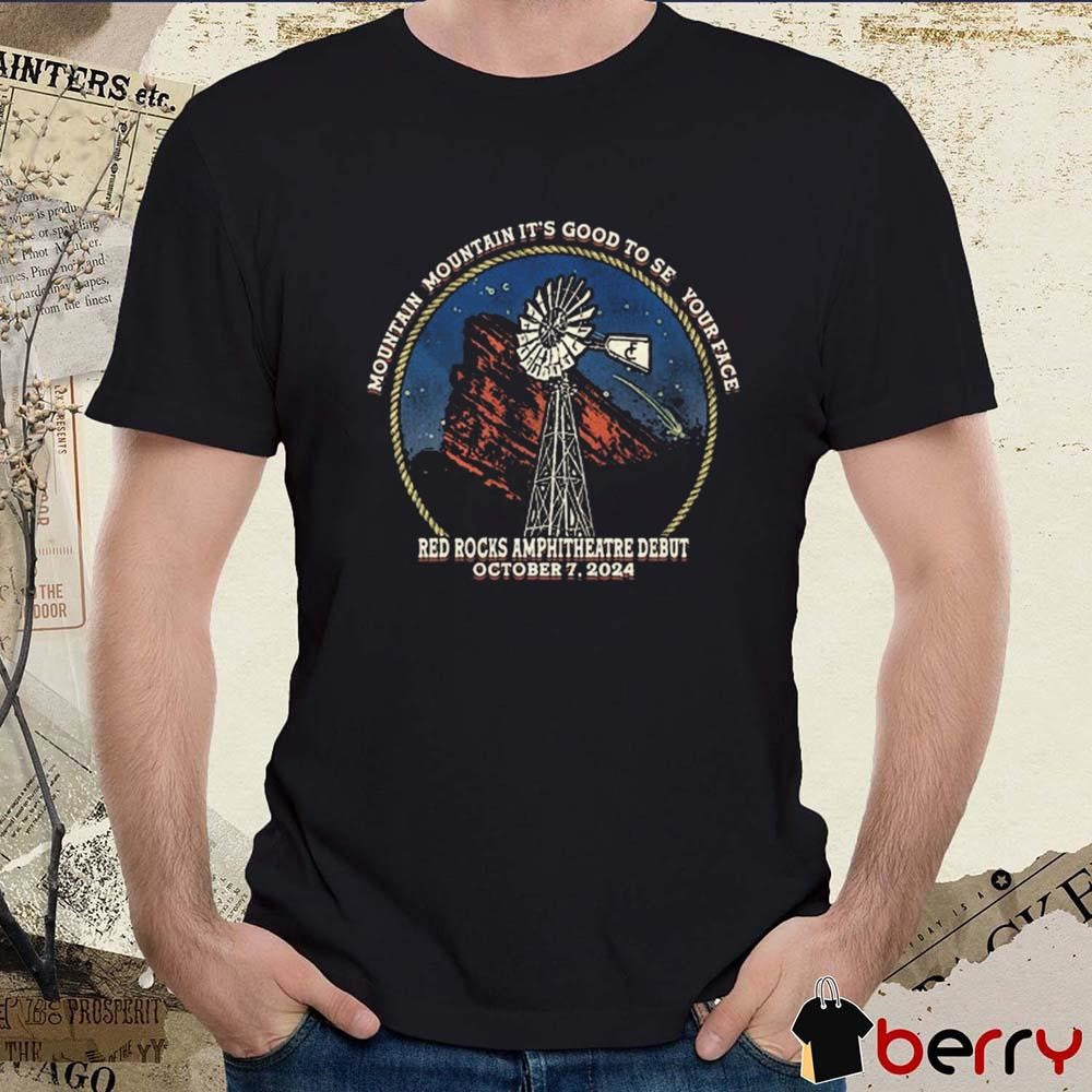 Flatland Cavalry Mountain Mountain It’s Good To Se Your Face 2024 Red Rocks Amphitheatre Debut t-shirt