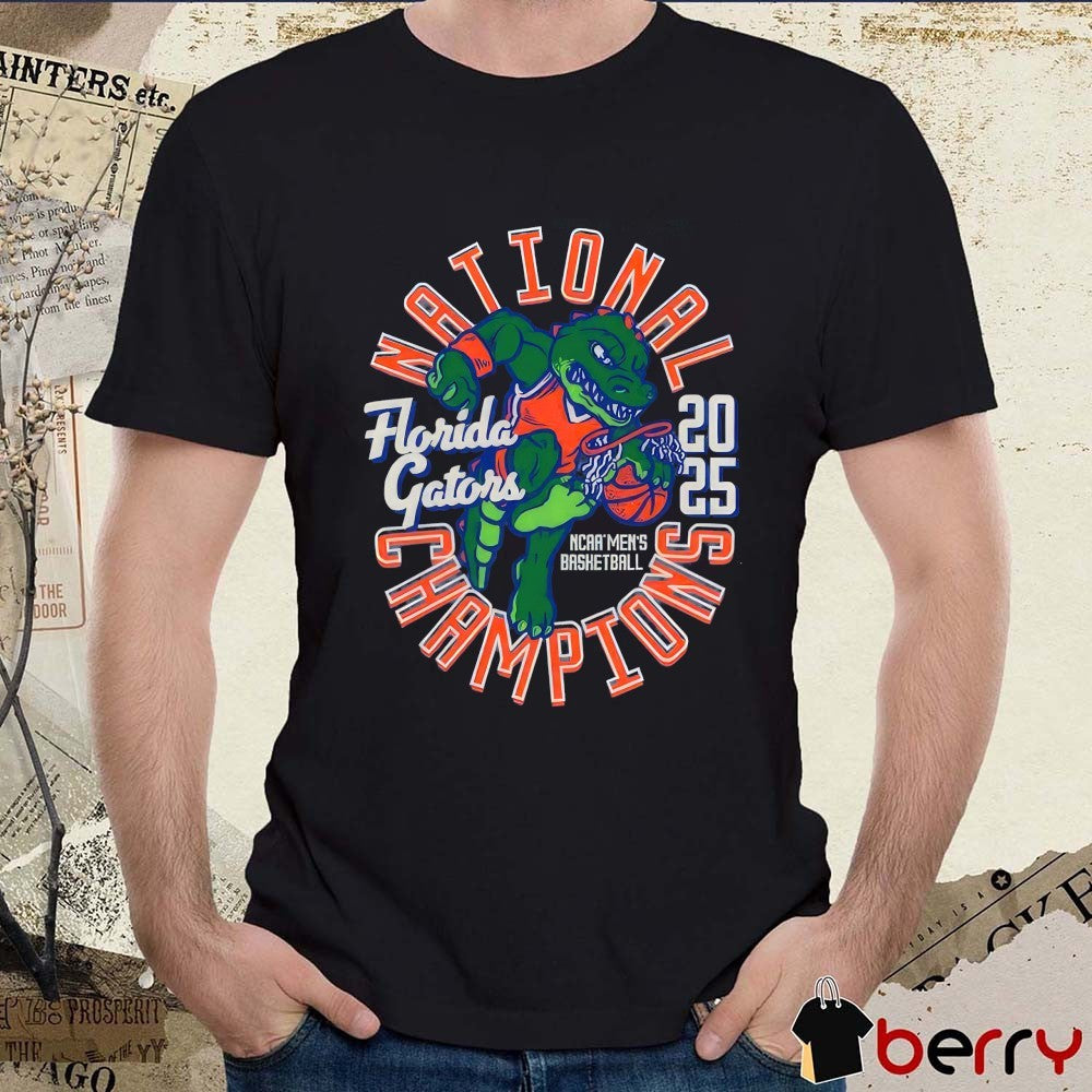 Florida Gators NCAA Men’s Basketball National Champions Comfort Colors Mascot 2025 Graphic t-shirt