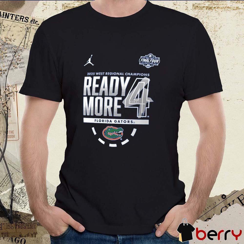 Florida Gators West Regional Champions NCAA Men’s Basketball Tournament March Madness Final Four 2025 Logo t-shirt