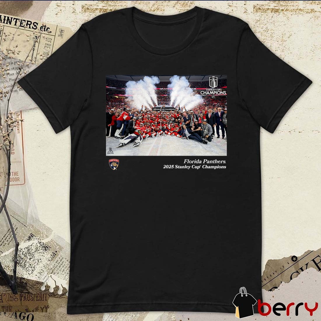 Florida Panthers Hockey 2025 Stanley Cup Champions Team Photo t-shirt