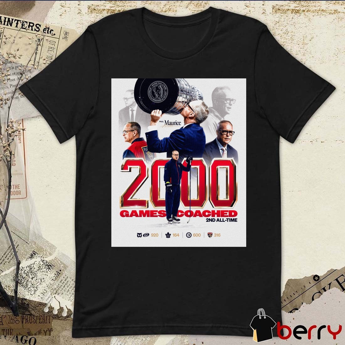 Florida Panthers Paul Maurice 2000 Games Coached 2nd All-Time Signature 2026 Poster t-shirt