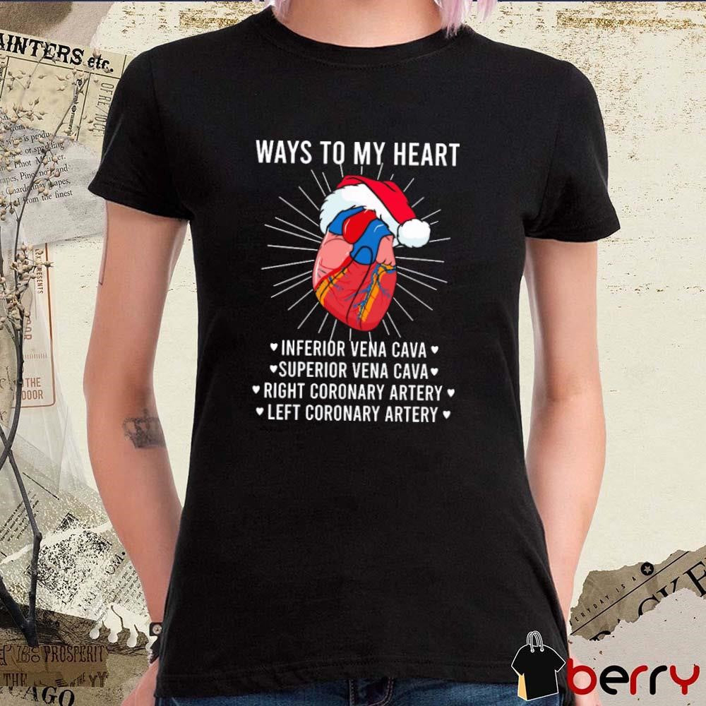 Funny Cardiologist Way To My Heart Inferior Vena Cava Superior Vena Cava Right Coronary Artery Ugly Christmas Sweaters 2024 t-shirt