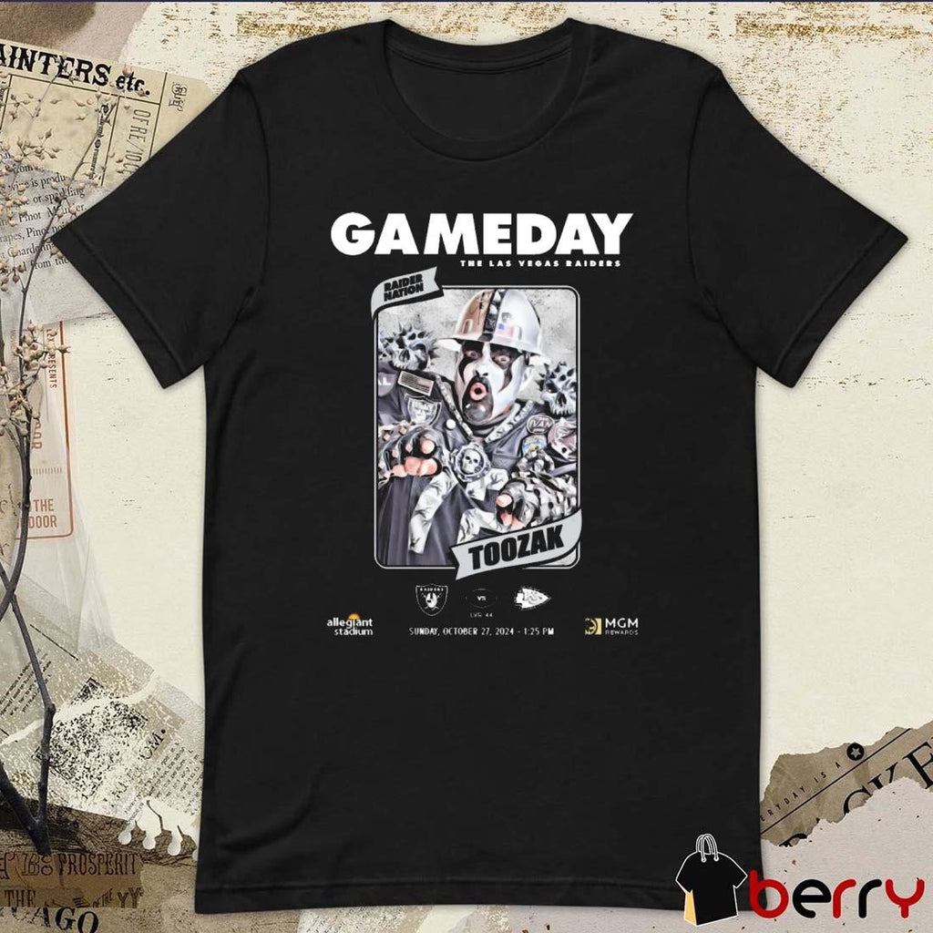 Gameday The Las Vegas Raiders Toozak Raiders Vs Chiefs Oct 27 2024 t-shirt