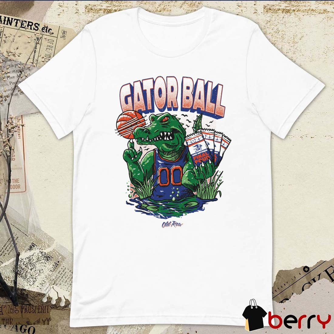 Gator Ball Florida Gators Basketball NCAA Final Tour March Madness San Antonio 2025 Mascot t-shirt