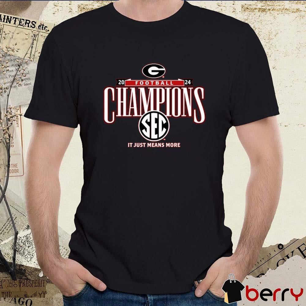 Georgia Bulldogs 2024 SEC Football Conference Champions It Just Means More Locker Room t-shirt