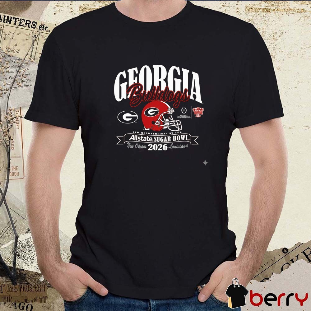Georgia Bulldogs CFP Quarterfinal At The 2026 Allstate Sugar Bowl New Orleans Louisiana Helmet t-shirt