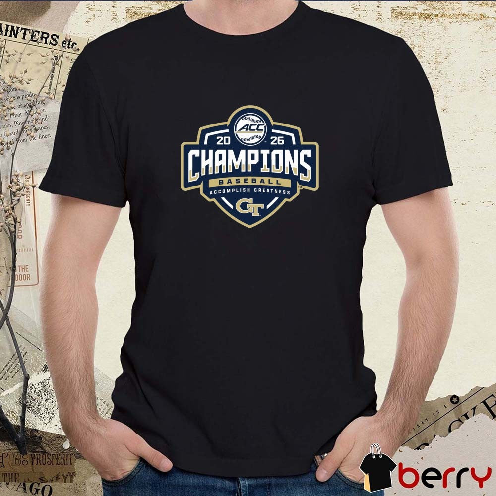 Georgia Tech Yellow Jackets Baseball 2026 ACC Tournament Champions Locker Room t-shirt