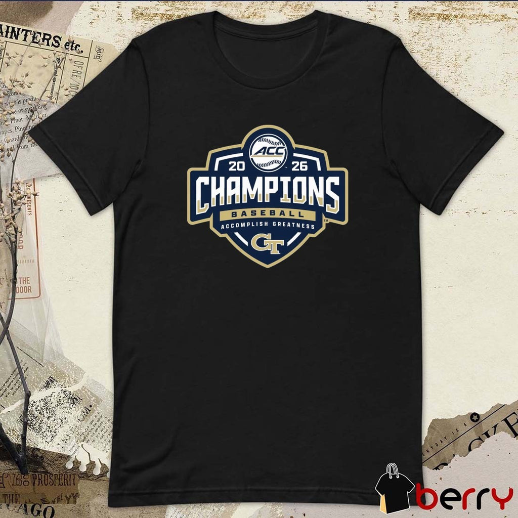 Georgia Tech Yellow Jackets Baseball 2026 ACC Tournament Champions Locker Room t-shirt