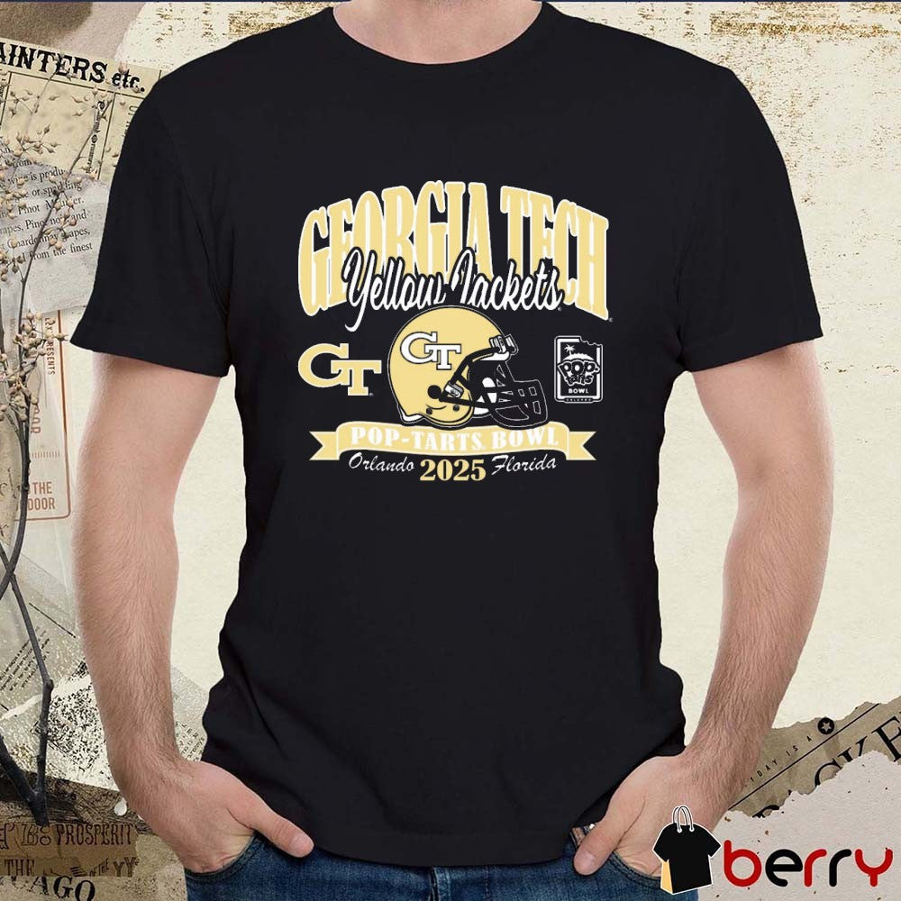 Georgia Tech Yellow Jackets Football 2025 Pop-Tarts Bowl Orlando FL Helmet t-shirt