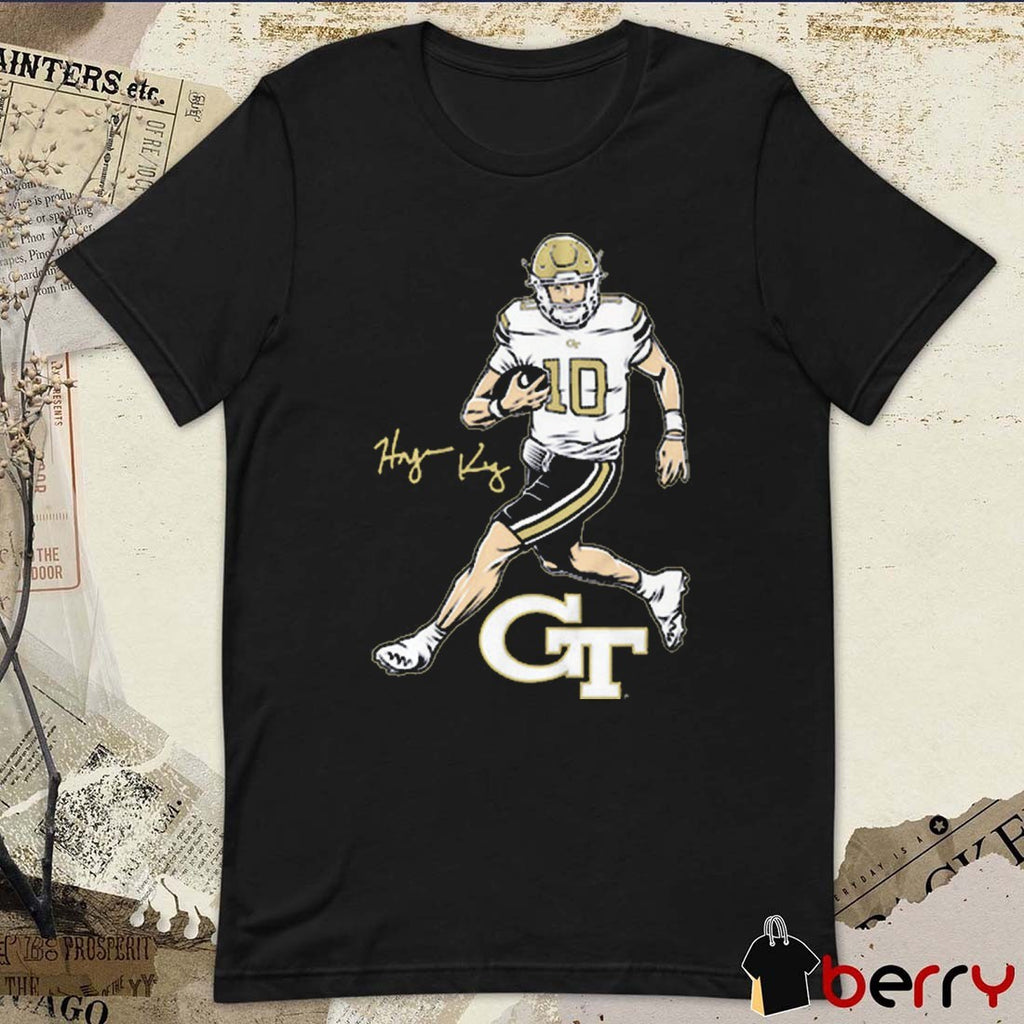 Georgia Tech Yellow Jackets Football Haynes King Superstar Pose Signature t-shirt
