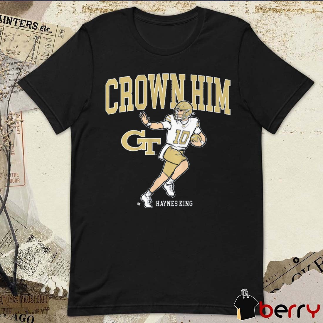 Georgia Tech Yellow Jackets Football NCAA Haynes King Crown Him t-shirt