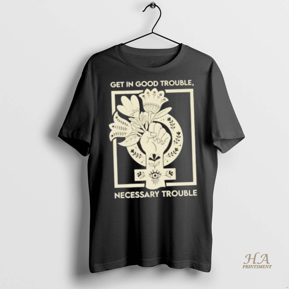 Official Get In Good Trouble Necessary Trouble Floral Shirt