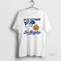 Official Ghost Los Angeles Dodgers Baseball Blue October Pumpkin Mlb Halloween
