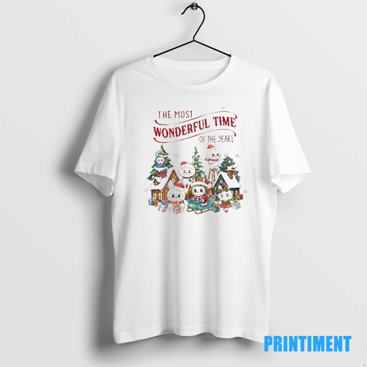 Official Gingerbread House Christmas Tree Labubu Tee Sweater