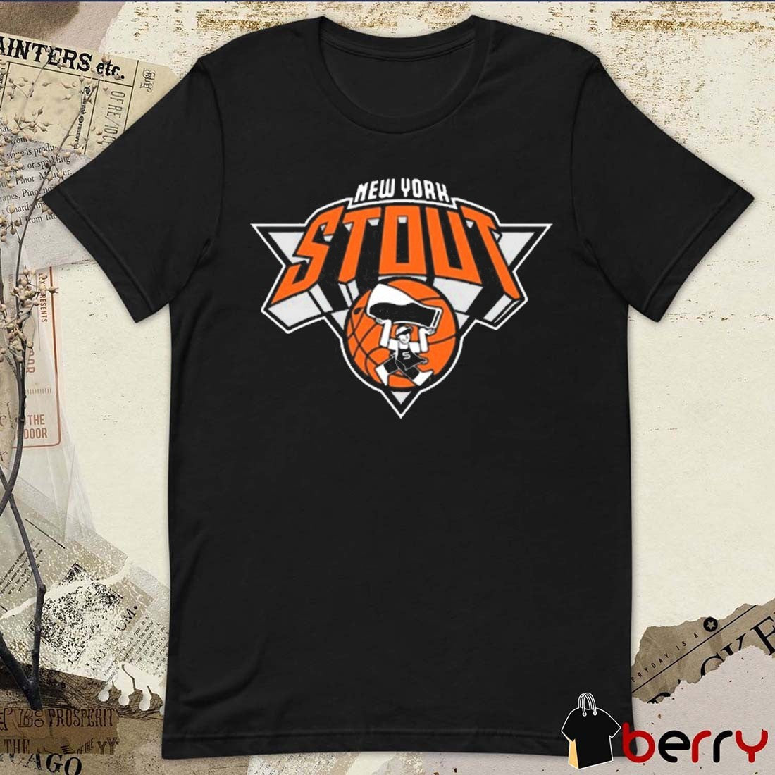 Glenn Howerton Wearing Blue And Orange Basketball New York Stout t-shirt