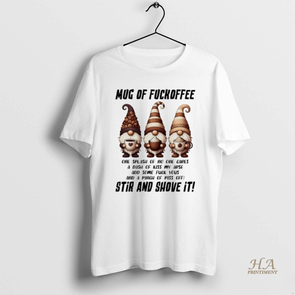 Official Gnome Christmas Of Fuckoffee Stir And Shove It