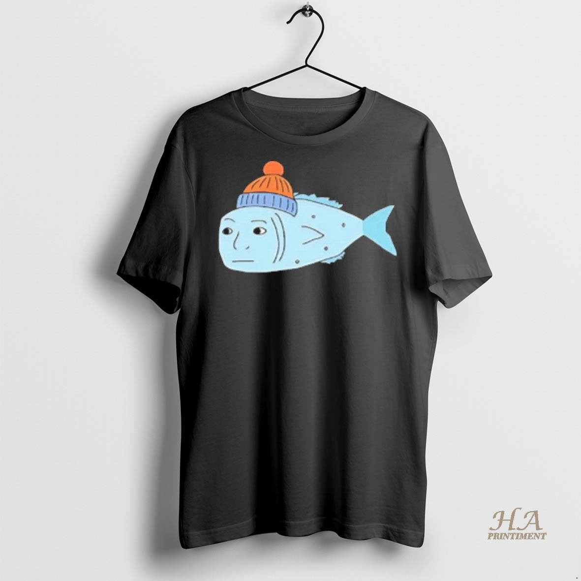 Official Gooba Fish Rapper Caricature Meme Black Shirt