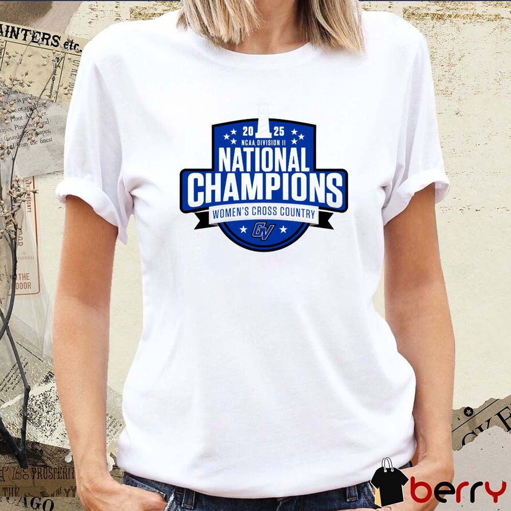 Grand Valley State Lakers 2025 NCAA Division II Women’s Cross Country National Champions Logo t-shirt