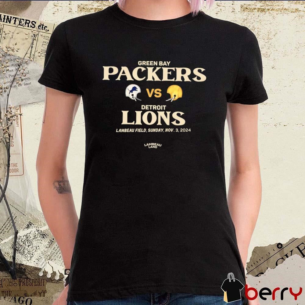 Green Bay Packers Vs Detroit Lions Lambeau Field Sunday Nov 3 2024 t-shirt