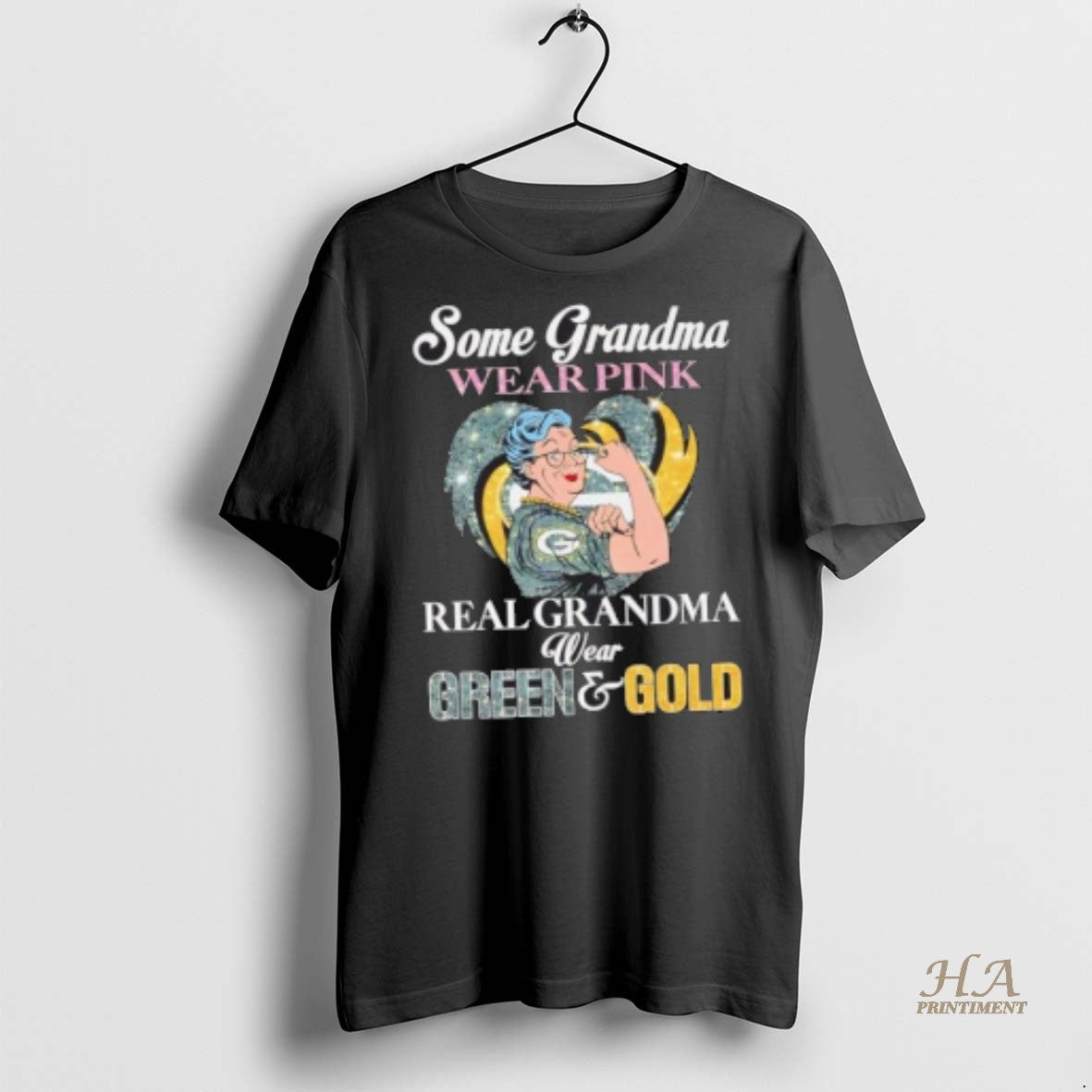 Official Green Bay Packers Some Grandma Wear Pink Real Grandma Wear Green And Gold