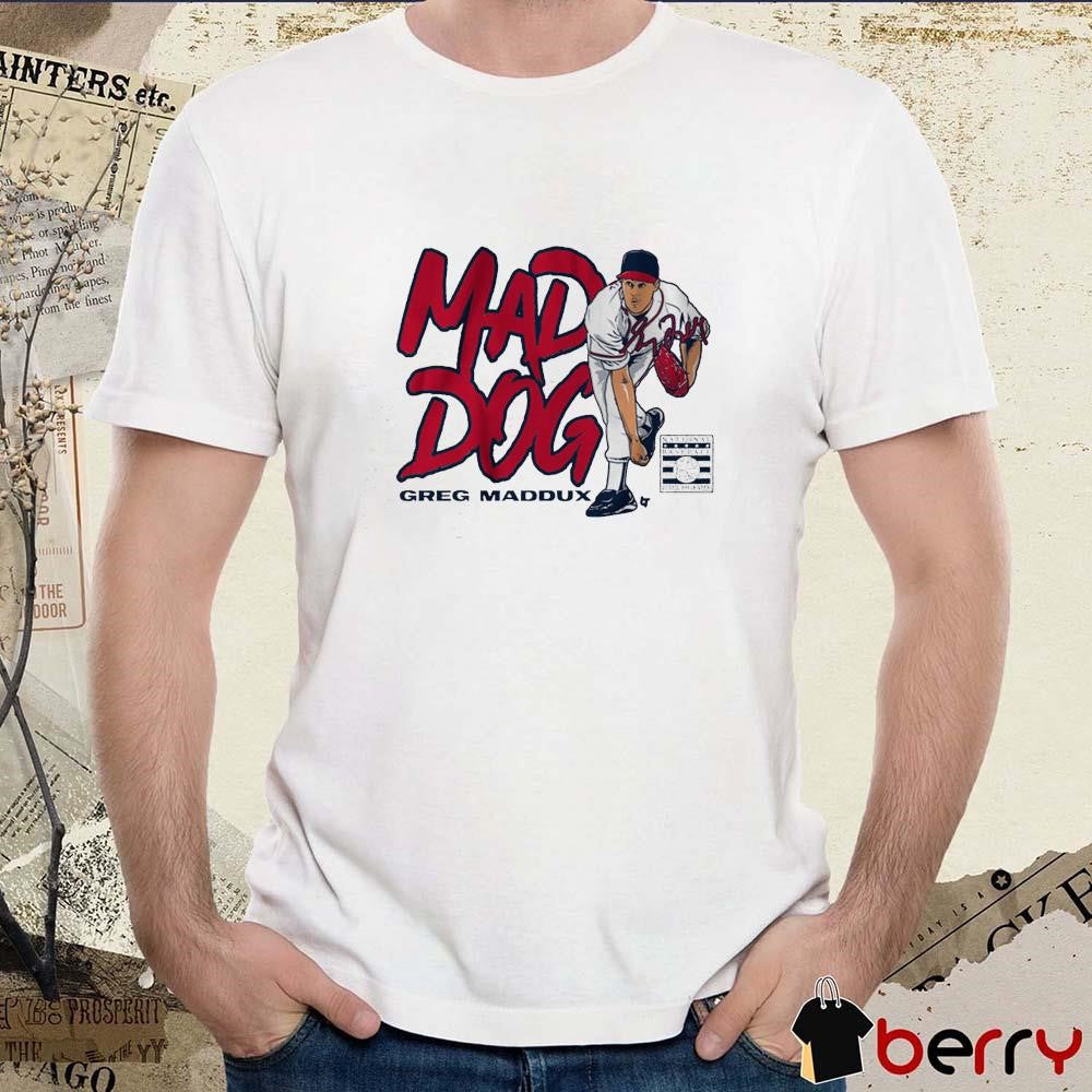 Greg Maddux Mad Dog Atlanta Braves National Baseball Hall Of Fame Graphic Signature t-shirt