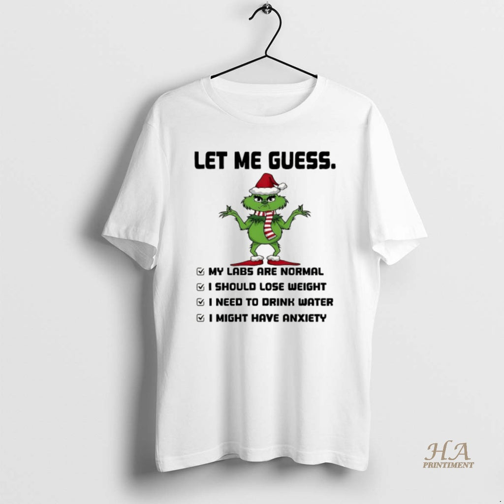 Official Grinch Santa Hat Let Me Guess My Labs Are Normal I Should Lose Weight
