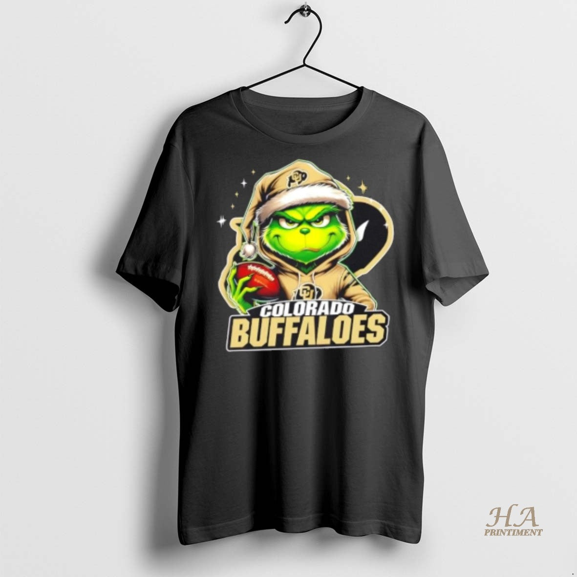 Official Grinch Is Holding A Ball And Smiling At Colorado Buffaloes Fans Christmas Shirt