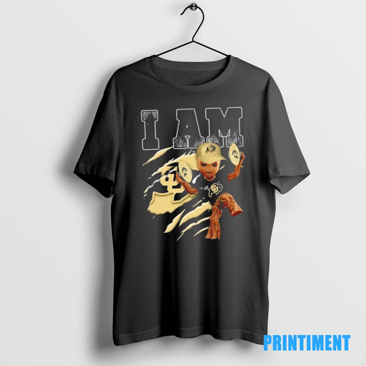 Official Groot I Am Colorado Buffaloes Fan Tee Sweater