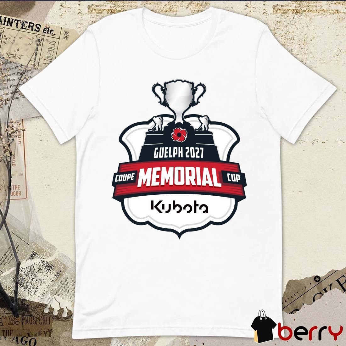 Guelph Storm of the Ontario Hockey League 2027 Memorial Cup Logo t-shirt