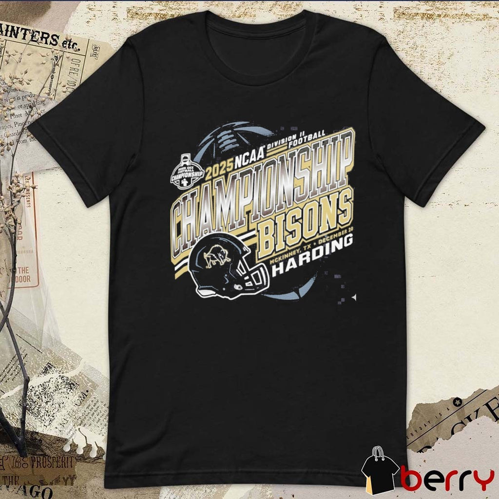 Harding Bisons 2025 Division II Football Championship McKinney TX December 20 Helmet t-shirt