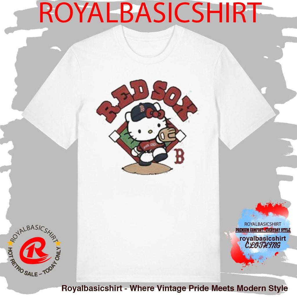 Hello Kitty x Boston Red Sox Swing Cartoon Shirt