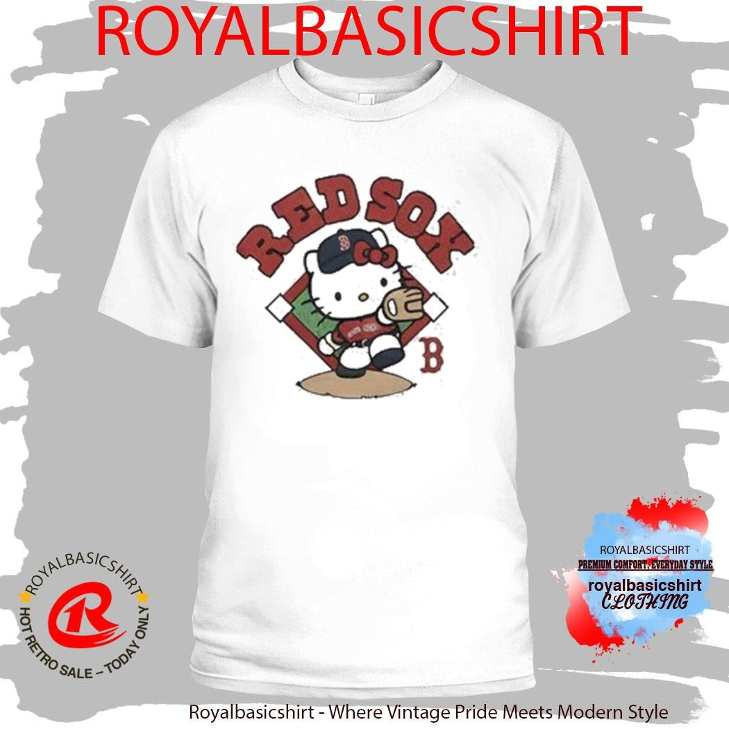 Hello Kitty x Boston Red Sox Swing Cartoon Shirt