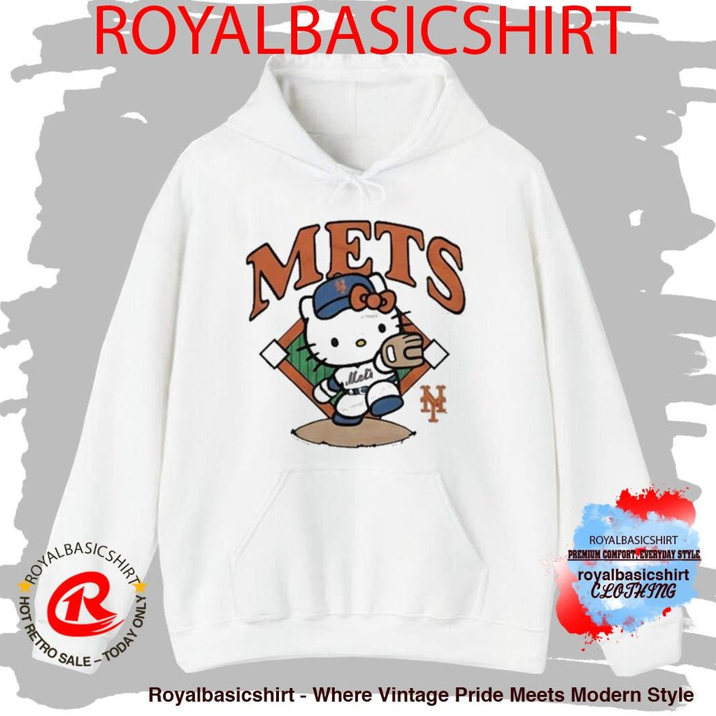 Hello Kitty x New York Mets Pitch Cartoon Shirt