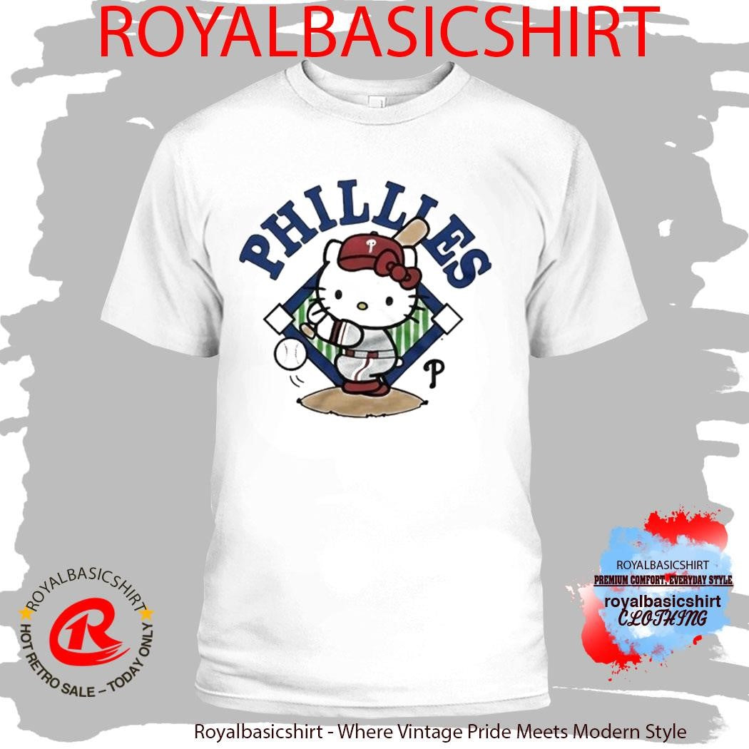 Hello Kitty x Philadelphia Phillies Swing Cartoon Shirt