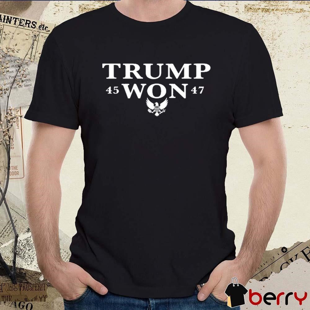 Hodgetwins Trump Won 45-47 American Presidential National Eagle Sign t-shirt