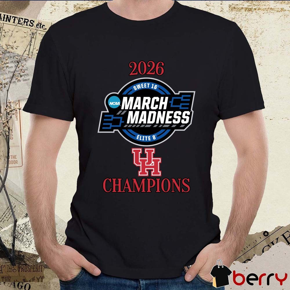 Houston Cougars 2026 NCAA March Madness Sweet 16 Elite 8 Champions Logo t-shirt