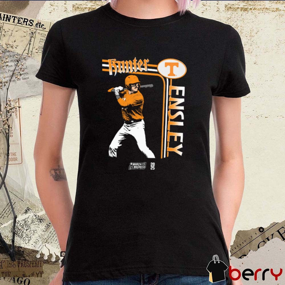 Hunter Ensley Pitcher Tennessee Volunteers Baseball 2025 NCAA March Madness Vintage t-shirt