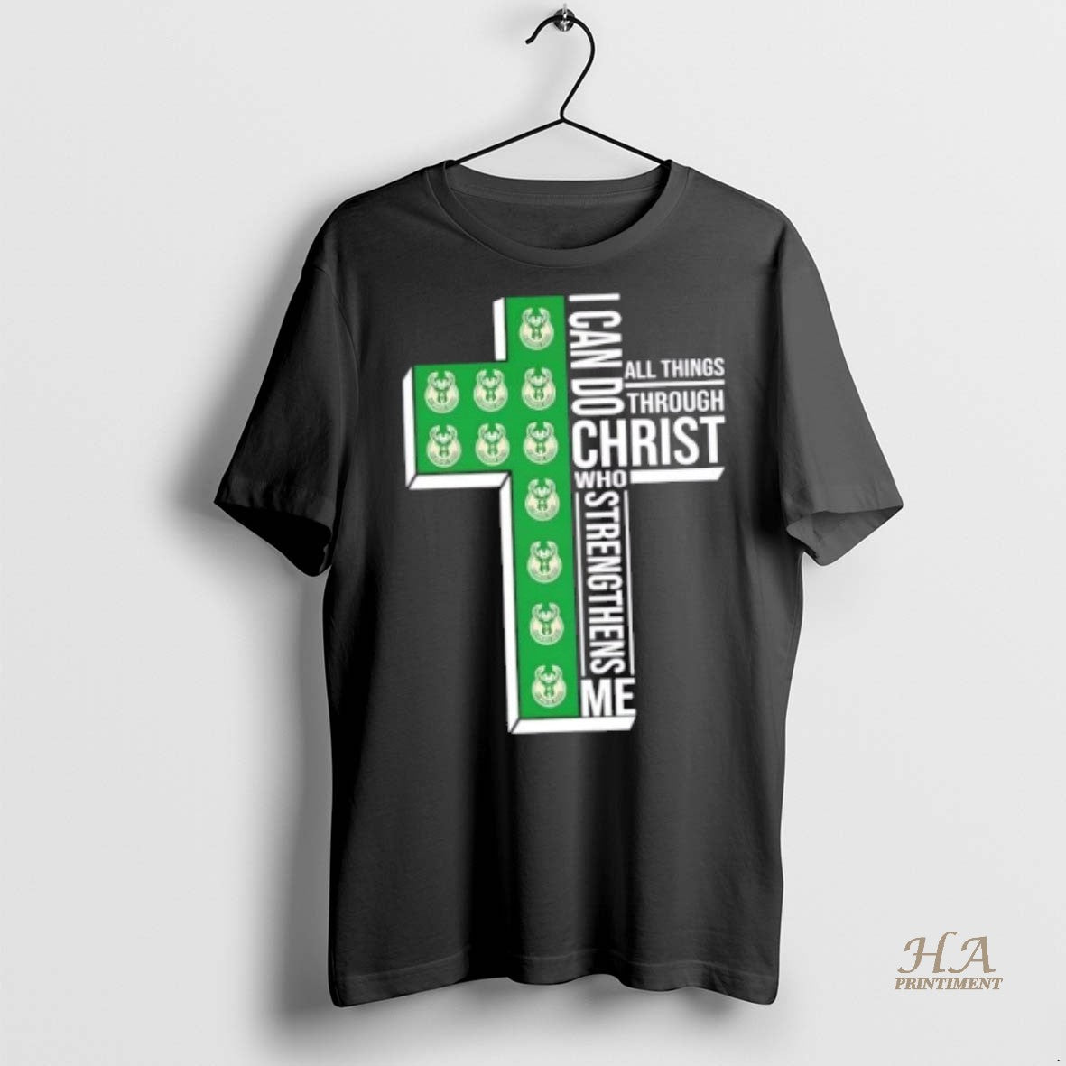 Official I Can Do All Things Through Christ Who Strengthens Me Milwaukee Bucks Basketball Cross