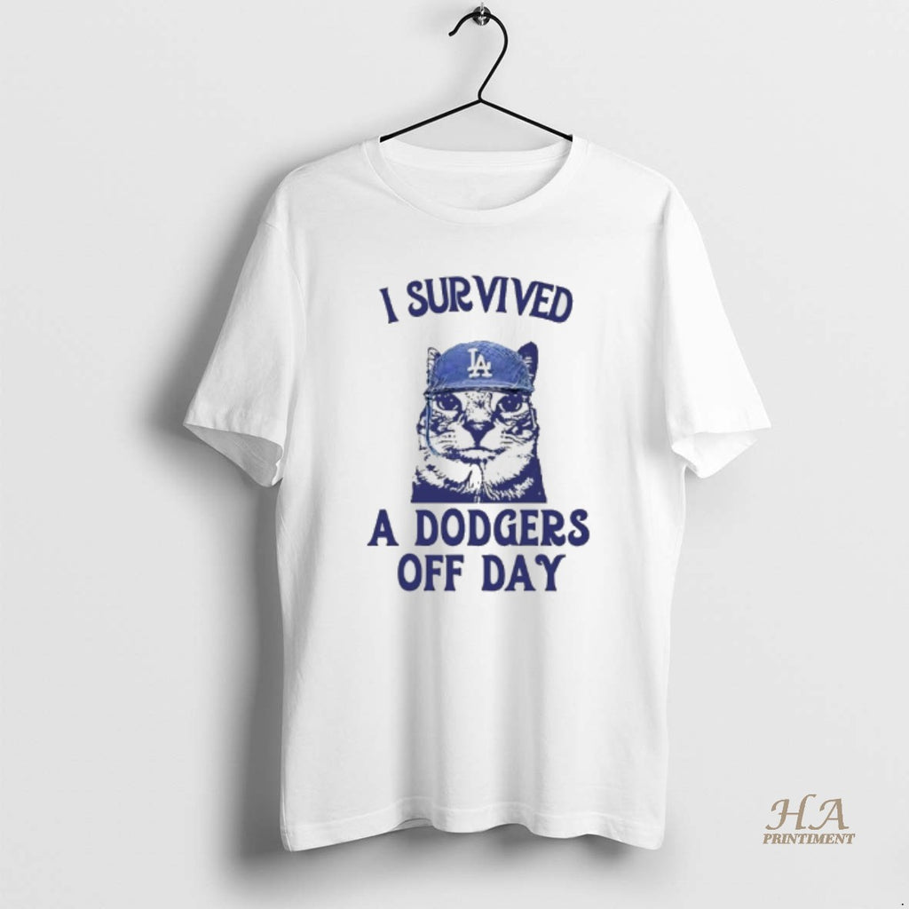 Official I Survived A Dodgers Off Day Cat Meme