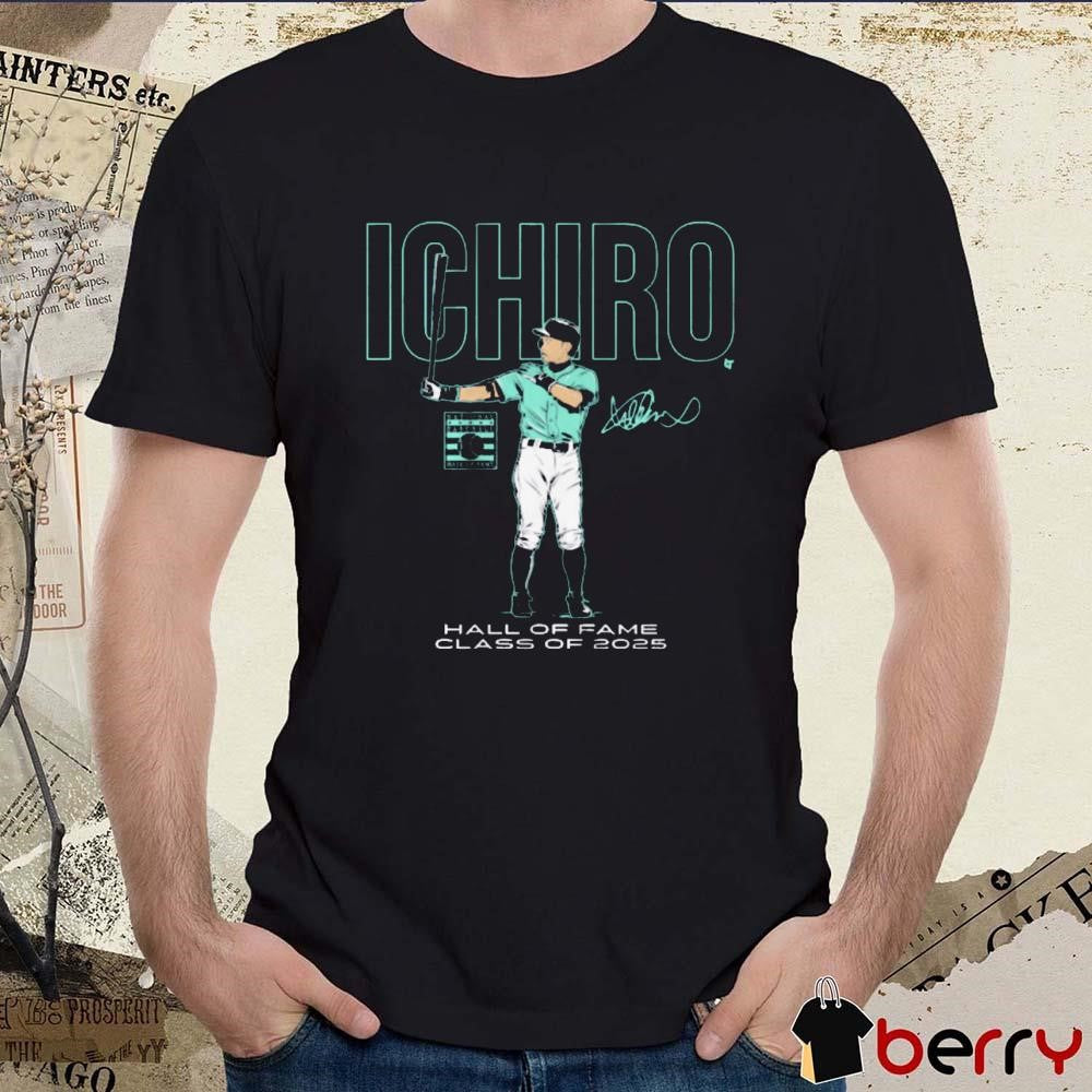 Ichiro Suzuki Seattle Mariners MLB National Baseball Hall of Fame Inductee Class of 2025 Signature t-shirt
