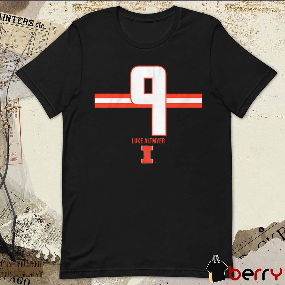 Illinois Fighting Illini Football Luke Altmyer Number Stripe t-shirt